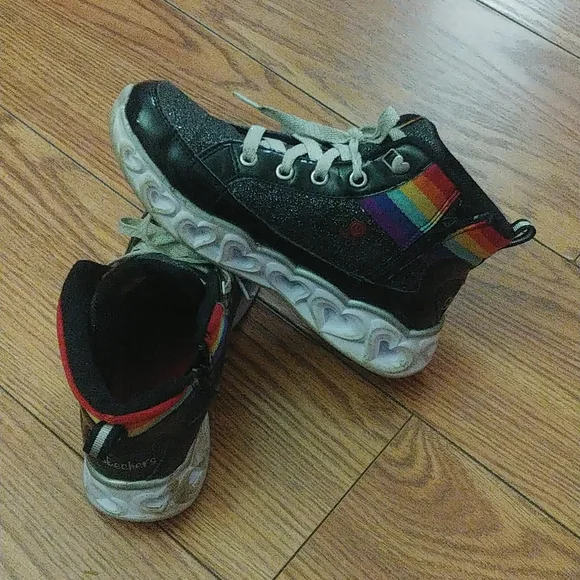 Skechers Big Girls sneaker with lights Size 3 - Picture 3 of 6